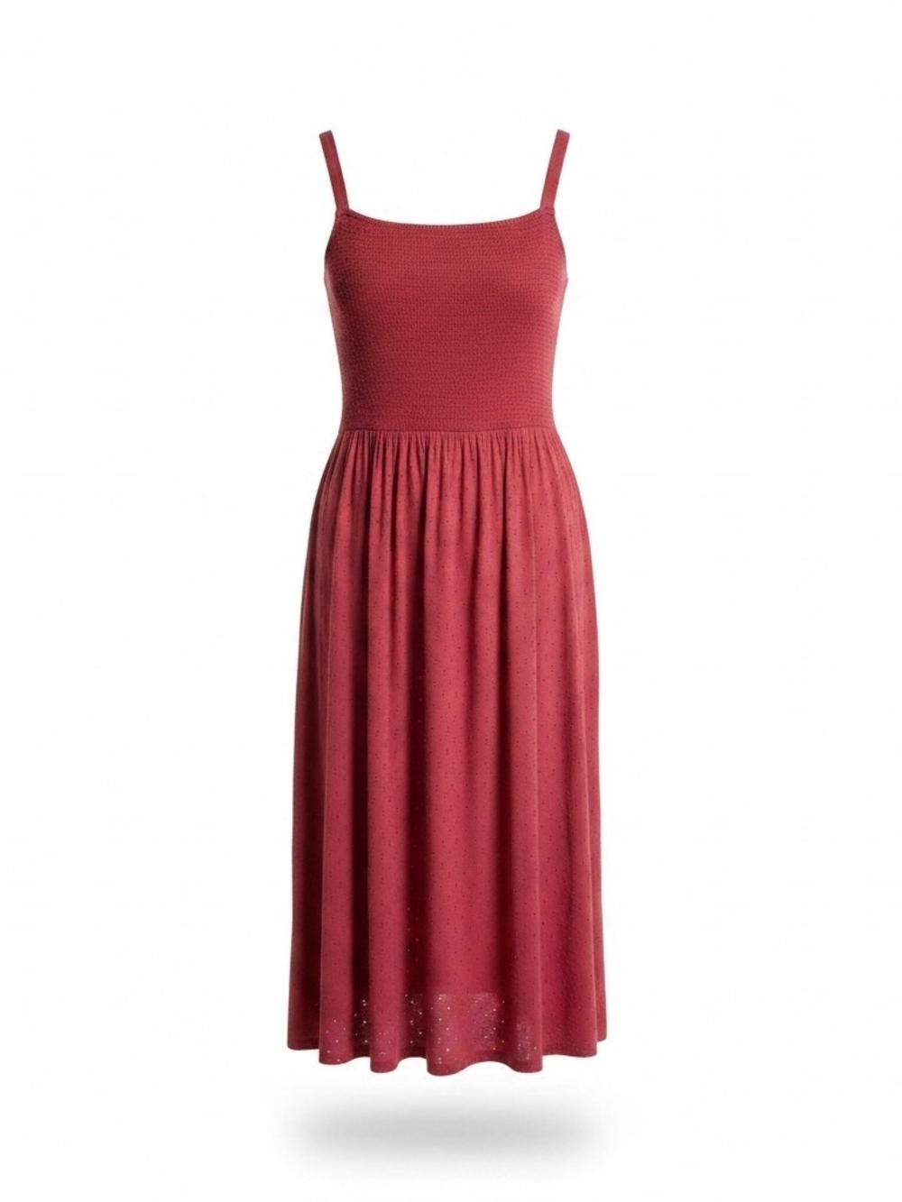 Women's Red Sleeveless Midi Dress